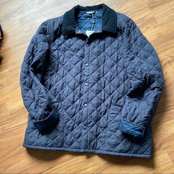 navy blue barbour jacket womens